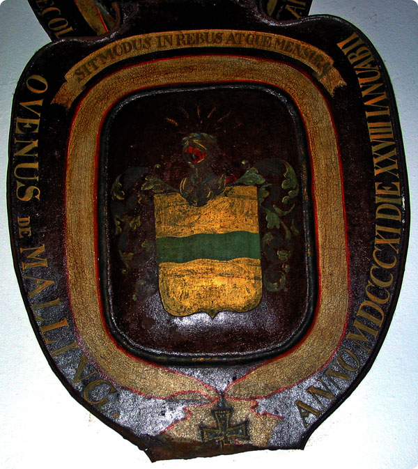 Ove Malling coat of arms (Fredriksborg Castle). Picture courtesy of Morten Falmer Nielsen (Malling)