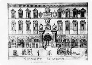 The Padua University in 1654 (woodcut)